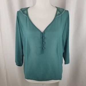 🍁AO Pins and Needles Sheer Blouse